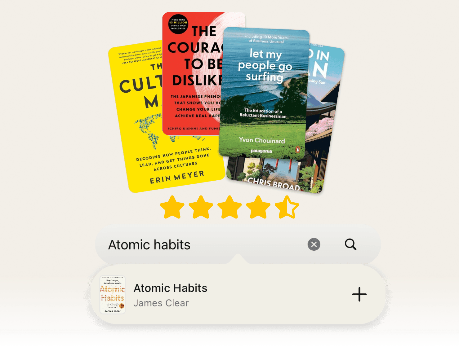 Search, add, and review books