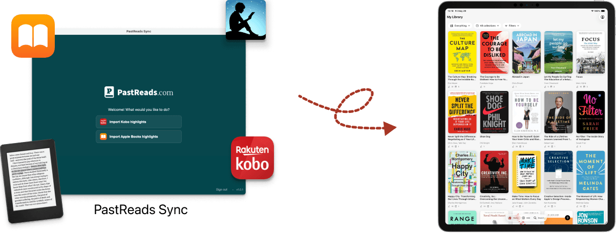 PastReads Sync getting started