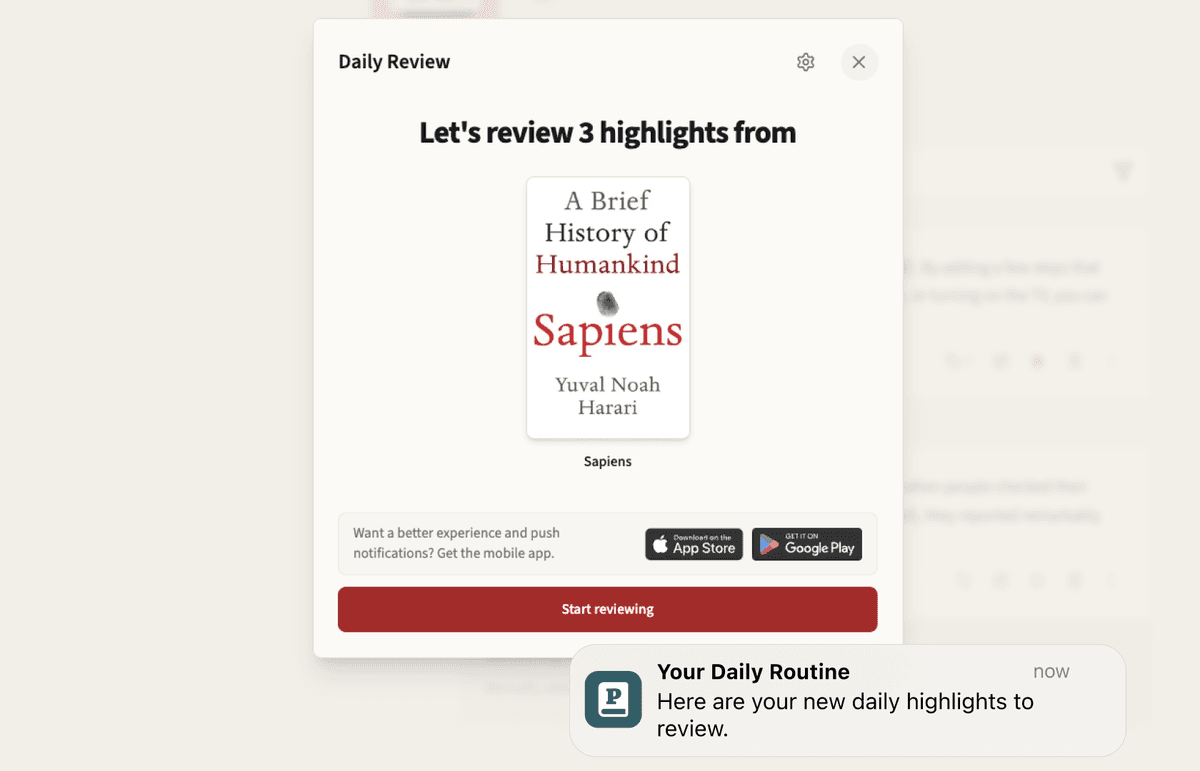 Smart reading recaps